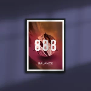 Numerology Wall Art Angel Numbers 888 – balance