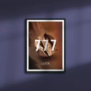 Numerology Wall Art Angel Numbers 777 – luck